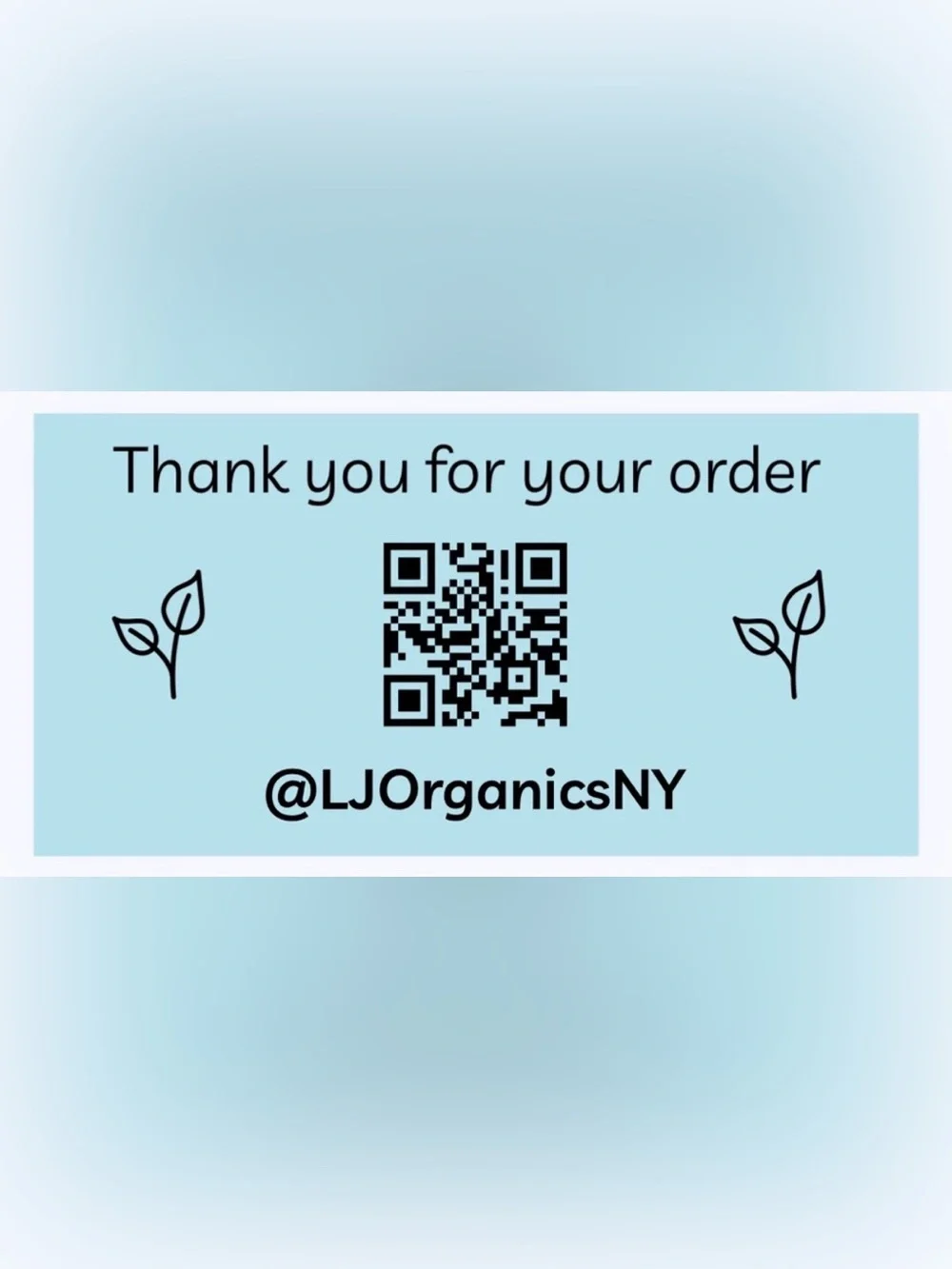 50 CUSTOM STICKERS - 2” x 1” - “THANK YOU FOR YOUR ORDER” - W/ CLOSET NAME & QR